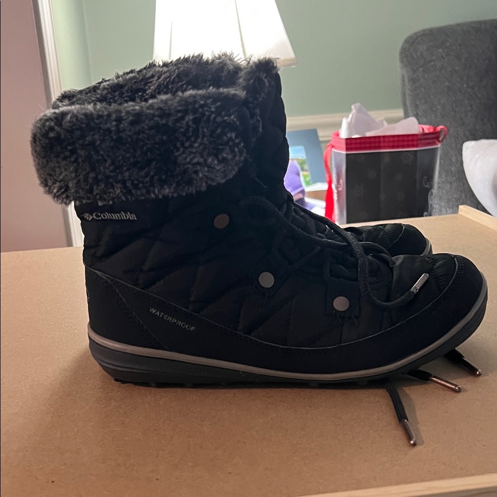 Columbia Black Insulated Snow Boots